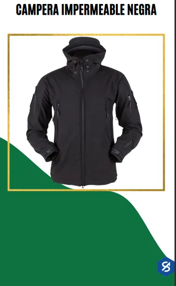 CAMPERA IMPERMEABLE NEGRA
